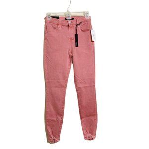 J Brand Alana Coral Pink High Rise Cropped Sz 25